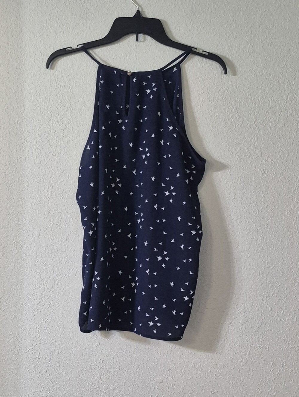 Papermoon Navy Halter Camisole with White Bird Print - Picture 2 of 2